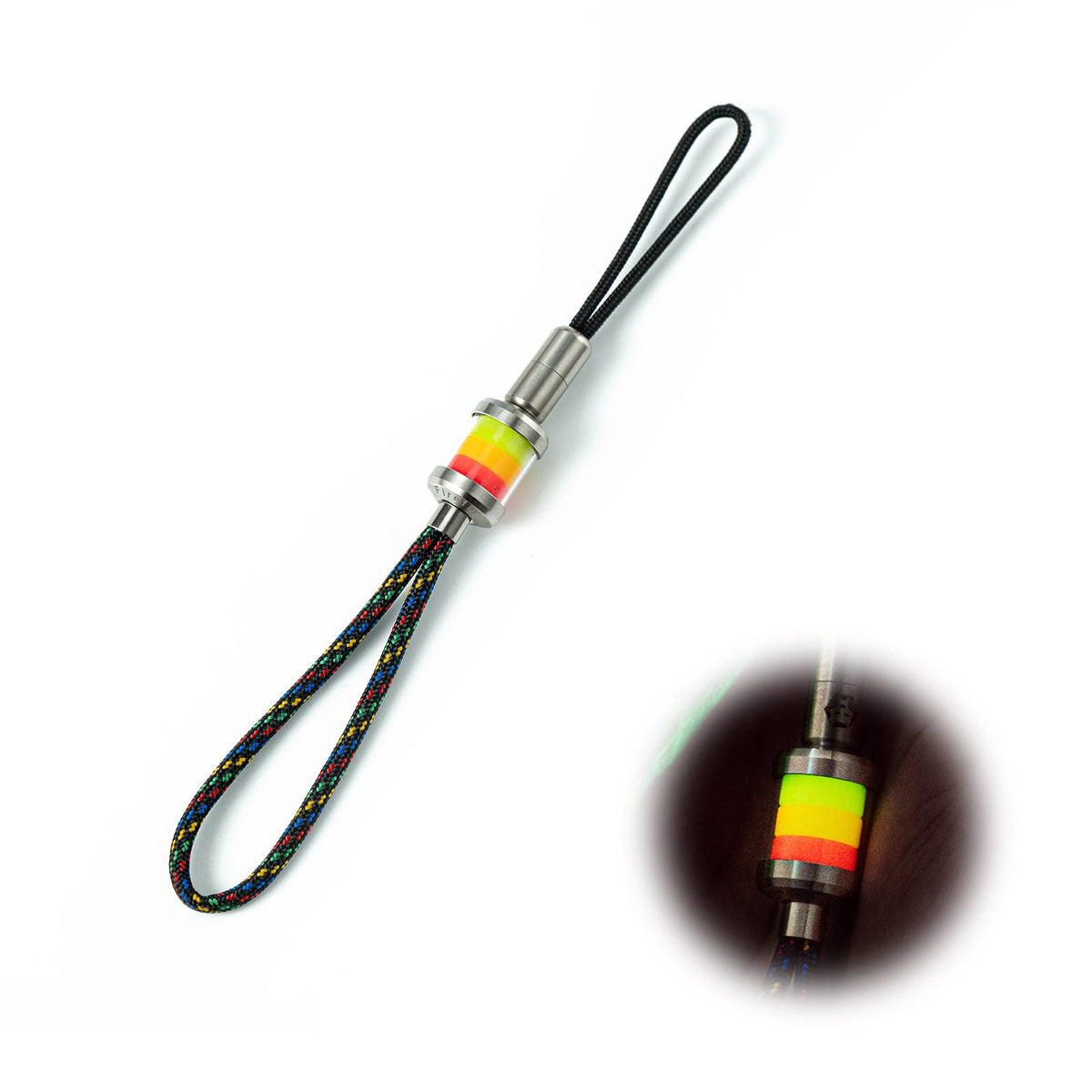 RovyVon Titanium Paracord Beads for Keychain Lanyard, Zipper Pull or Other EDC Gear, Glow in The Dark and Lightweight, Easy to Carry