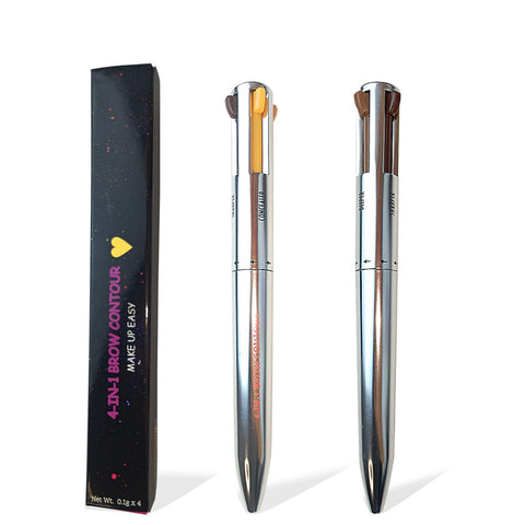 FantasyDay Magic 4 in 1 Makeup Pen - Pop Up Eyeliner, Lip Liner, Brow Pencil, Highlighter, Spot Pen - Travel Makeup Design - Touch Up Makeup Anytime - Versatile Shades