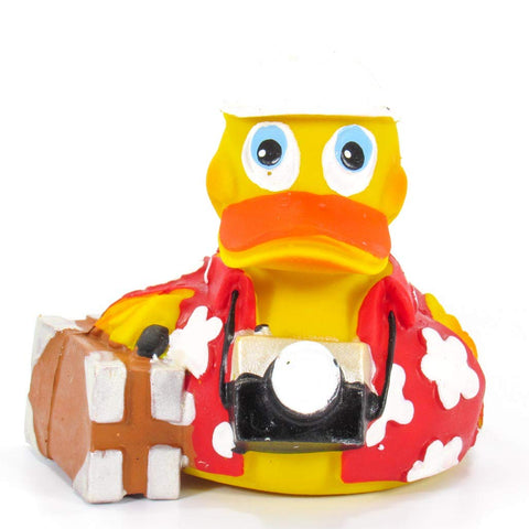Lanco Holiday Vacation Tourist Rubber Duck Bath Toy | All Natural, Organic, Eco Friendly, Squeaker | Collectable | 3.5ÃƒÂ¢Ã¢â€šÂ¬Ã‚Â | Imported from Barcelona, Spain