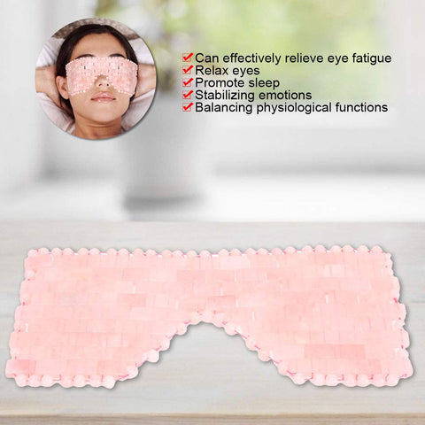 Jade Eye Mask,Jade Stone Cooling Mask,Jade Stones Anti-Aging Cooling Sleeping Eye Mask,Cold Eye Massager Eye Covers for Relief Eye Fatigue(Rose Quartz)