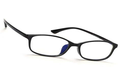 MFAZ Morefaz Ltd Men Women Glasses Blue Light Filter Clear Lens Anti Glare Reading Computer, gaming, TV, Glasses UV Anti Radial Reflex (Black 8041)