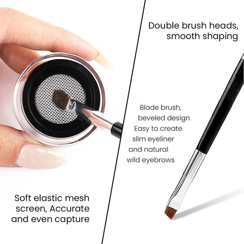 Liquid Eyebrow Pencil Gel with Dual-ended Brush Sets,Eye Brow Contouring Pen for Women Makeup,24 Hours Long Lasting Smudge Proof Creates Natural Brows,maquillaje lapiz para cejas,01#Dark Brown