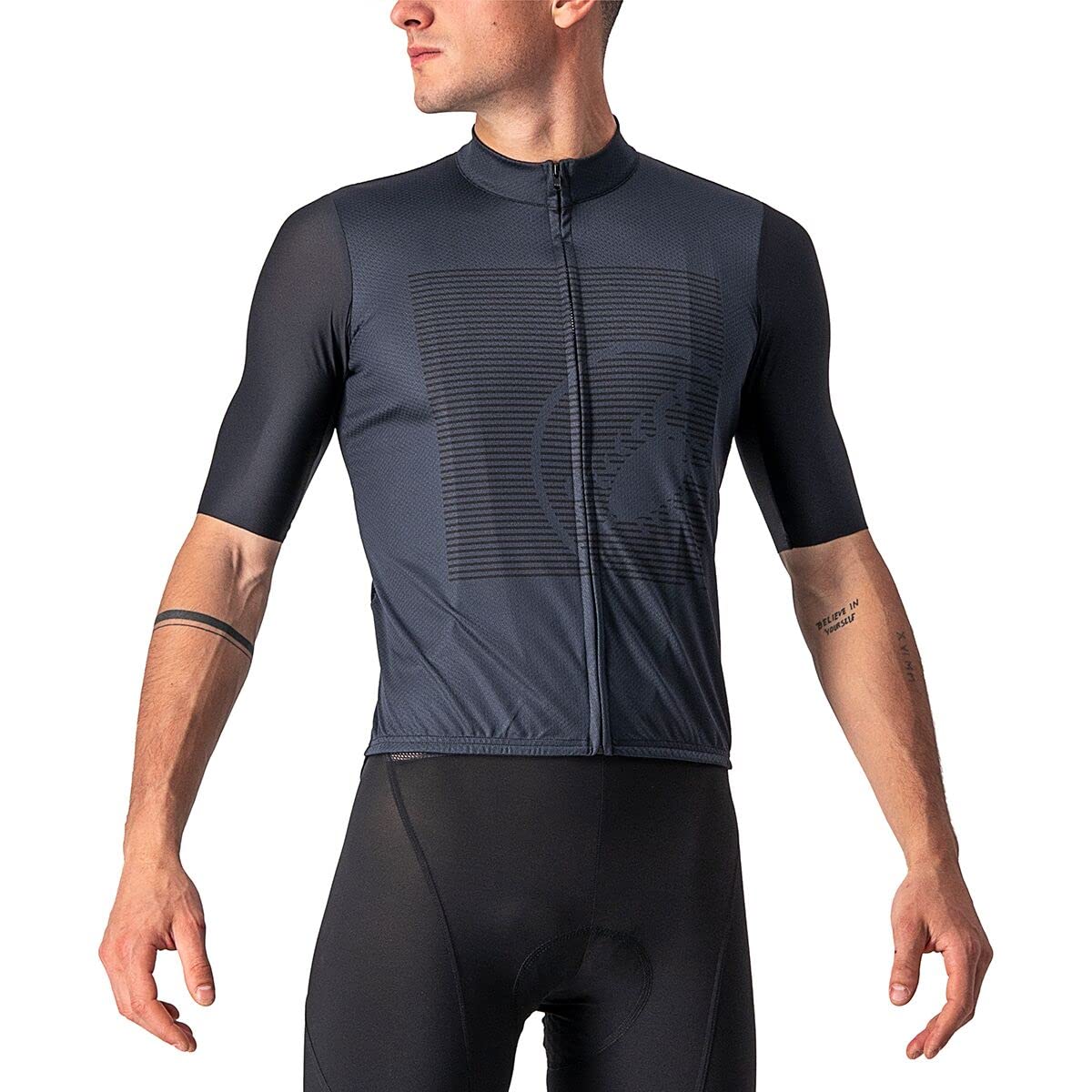 Castelli Bagarre Jersey - Men's Light Black/Black, XL