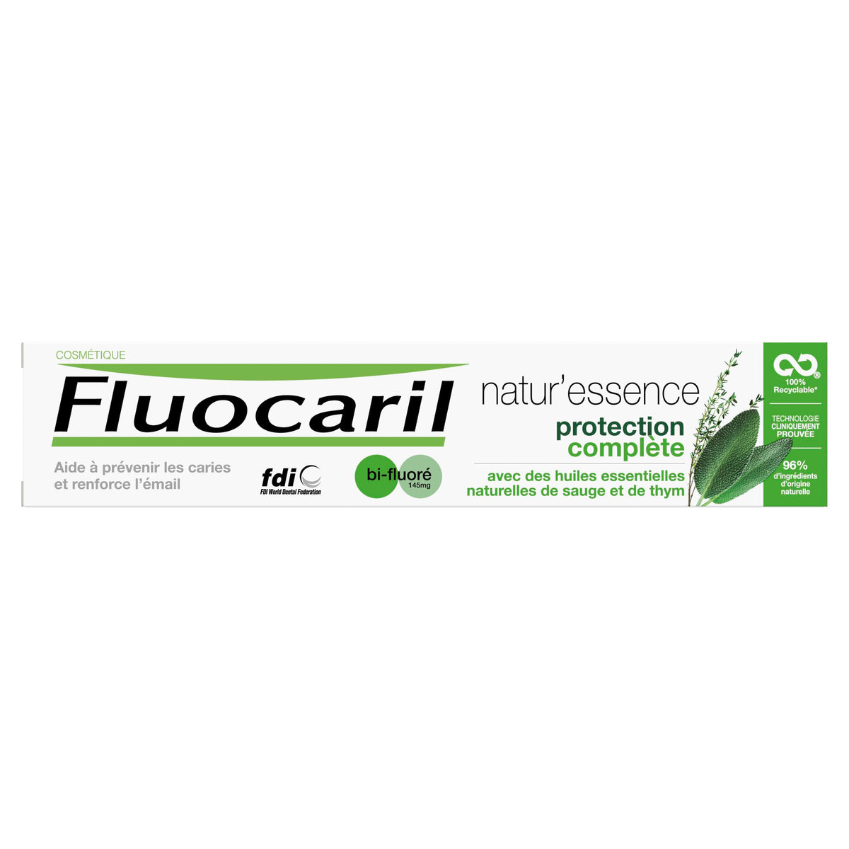 Fluocaril Natur'Essence Bio-Fluorinated Complete Protection Toothpaste 75ml