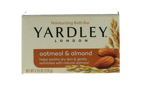 Yardley London Oatmeal and Almond Naturally Moisturizing Bath Bar, 4.0 oz. (Pack of 24)