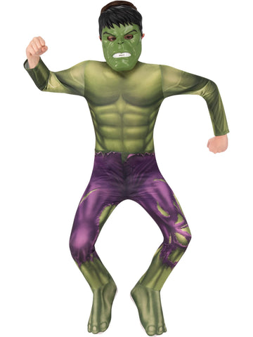 Rubies Official Marvel Avengers Hulk Classic Childs Costume, Kids Superhero Fancy Dress, Extra Small Age 3-4, Green Halloween Halloween