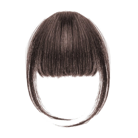 Clip in Fringe, Clip in Bangs for Women Hair Extensions with Temples Hairpieces, Fashion Wispy Bangs Fringe Air Bangs Clip for Daily Wear Y7LHJFP (dark brown)