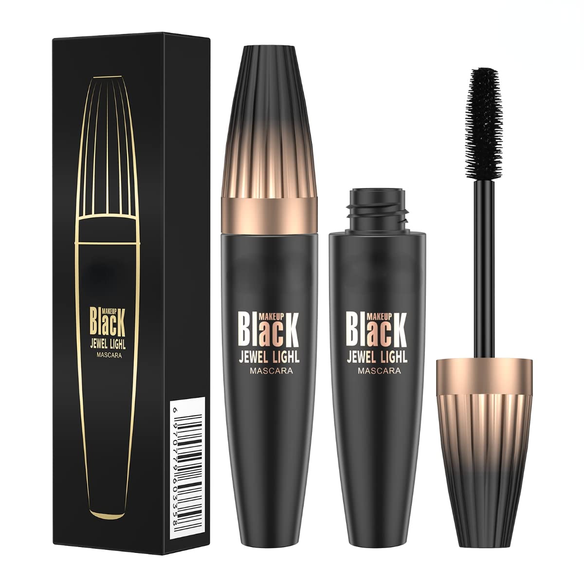 Generic 4D Silk Fiber Mascara Black Natural Volume and Length Liquid Mascara with Fiber extending Thickening and Waterproof Smudge-proof Full and Soft Mascara (1)