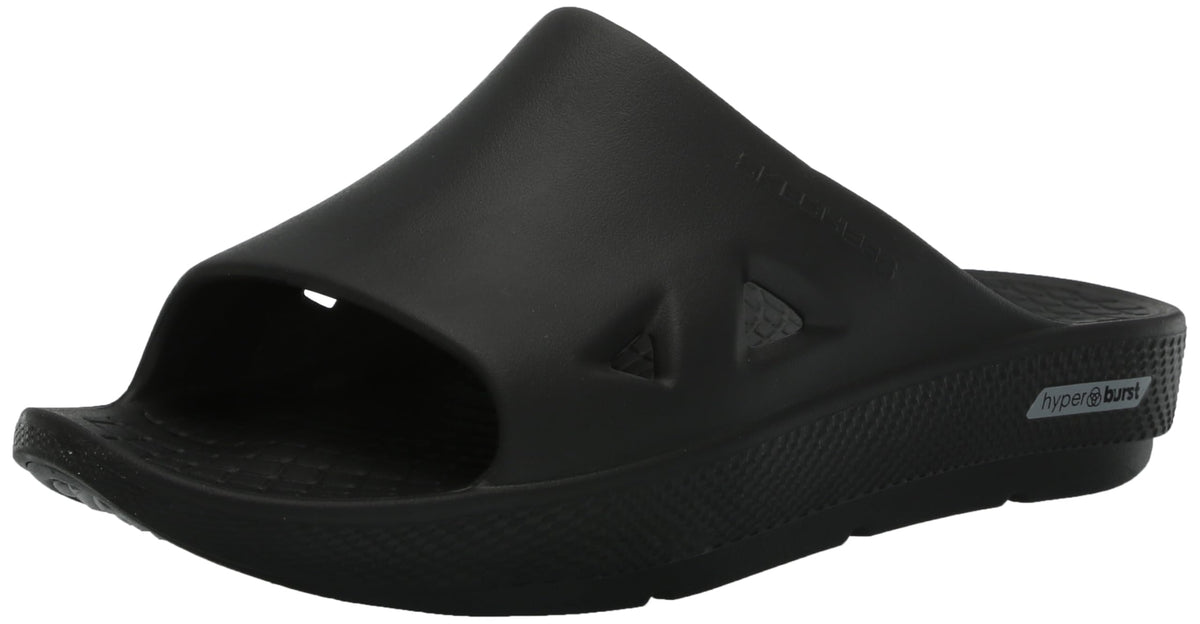 Skechers Men's Go Recover Refresh Sandal, Black/Black, 10