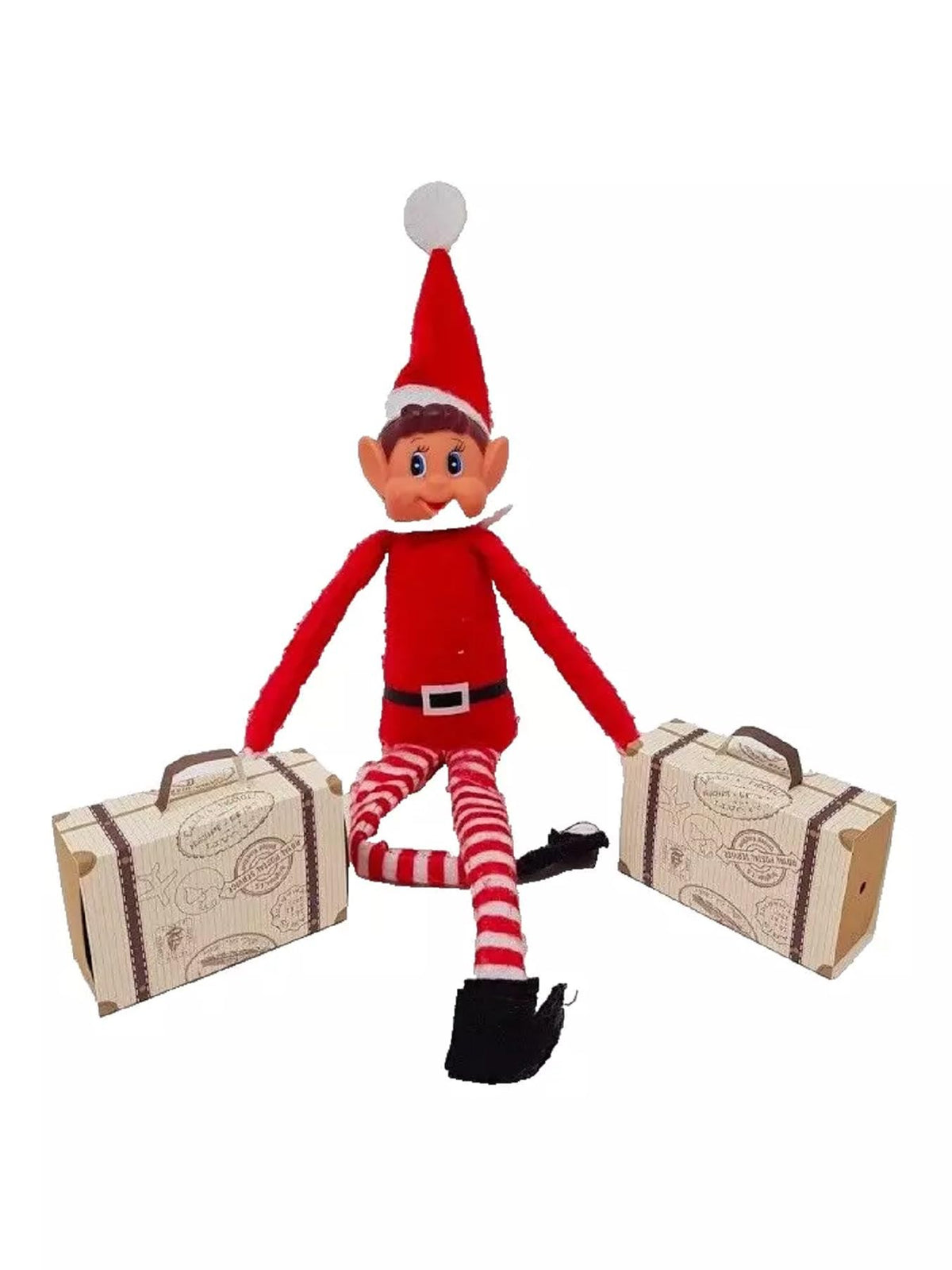 Elf GAMES Accessories Props Put Ideas Kit Christmas Decoration Joke (2X Elf SUITCASE Travel box))