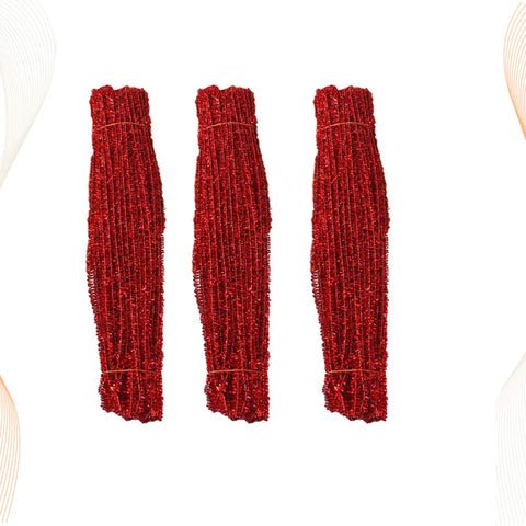 NUOBESTY Art Cleaner 300pcs Cleaner Cleaners Fuzzy Stem Supplies Christmas DIY Stick Twisted Stick Bendable Bar Christmas Tree Decorate Bar Colorful Child Fuzzy Stick