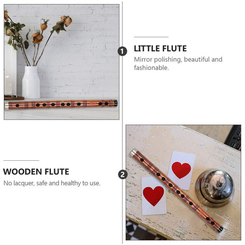 1 Set Bamboo Flute Wooden Flutes Flute Instrument Toy Wood Woodwinds Wooden Flute Toy Kindergarten Instrument Toy Wind Instrument Toy Toys Practical Piccolo Clarinet Music Child