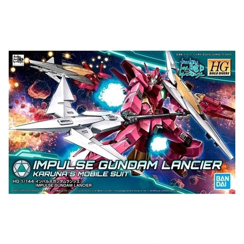 Bandai HGBD Gundam Build Divers Impulse Gundam Lancier 1/144 Scale Plastic Model Kit