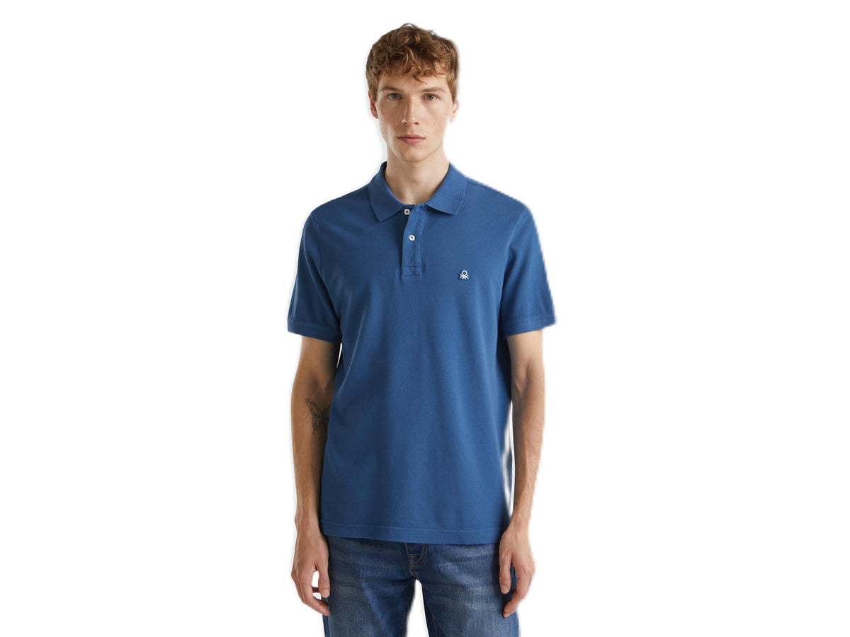 United Colors of Benetton Men's Poloshirt M/M 3089j3179 Polo Shirt, Blue, L