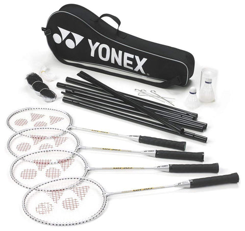 Yonex Racquet Sports 4 Player Badminton Set(racket,shuttles,net,post,carry Bag)