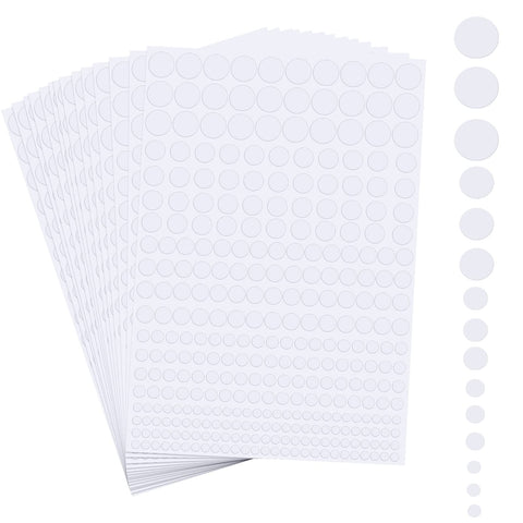 3984 Pieces Adhesive Foam Dots 3D Dots Pop Foam Dots Round Foam Tapes Dual-Adhesive Foam Mounts for Craft DIY Shaker Cards Scrapbooking Decoration,5 Sizes