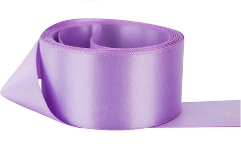 Lilac Satin Ribbon - 50mm Wide - 3 Meters - Many Colours - Buy 3 & Get 1 Free for Gifts Wrap, Sew, Party, Decorations, Events, Dress, Crafts, Bows, Car, Floral More