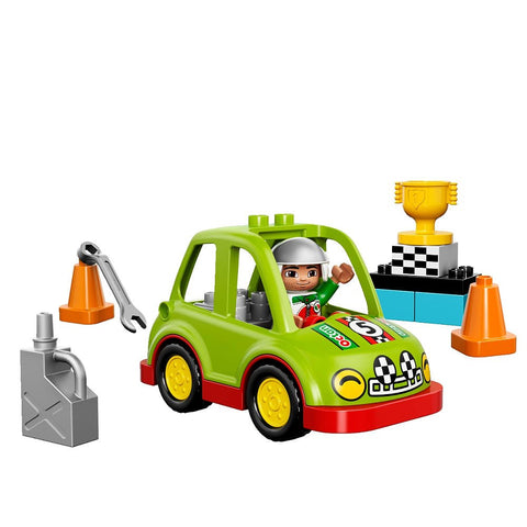 RARE LEGO DUPLO Rally Car Rally Driver Figure Trophy Wrench Set 10589