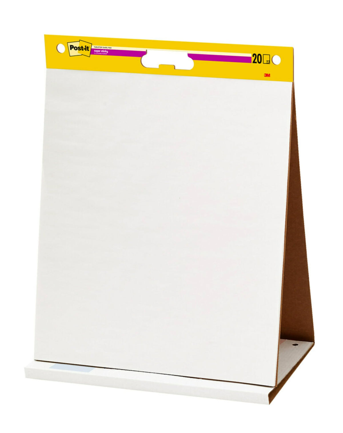 Post-it Super Sticky Meeting Charts, Pack of 1 Pad, with 20 Sheets ,584 mm x 508 mm, White Color - For Brainstorming Anywhere and Keeping all Ideas Visible
