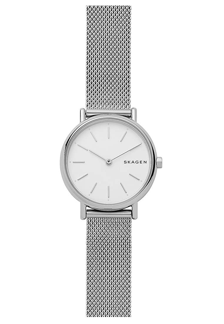 Skagen Watch for Women Signatur Lille, Two Hand Movement, 30 mm Silver Stainless Steel Case with a Stainless Steel Mesh Strap, SKW2692