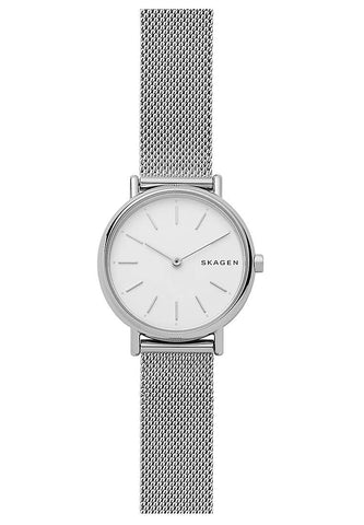 Skagen Watch for Women Signatur Lille, Two Hand Movement, 30 mm Silver Stainless Steel Case with a Stainless Steel Mesh Strap, SKW2692