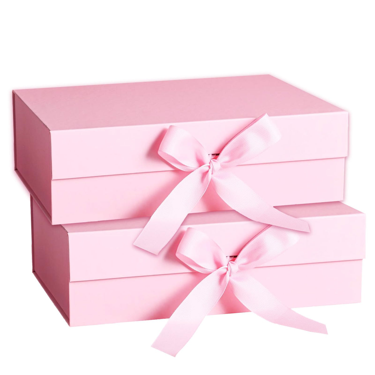 2 Pcs Gift Box for Presents Large 23 x17 x7cm, Luxury Magnetic Gift Box with Lid Ribbon and Lid, Gift Packaging Box for Easter, Wedding, Christmas, Birthdays, Halloween, Party Favor Boxes