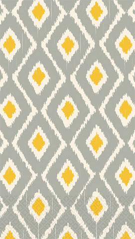 Sun & Slate Ikat Guest Towels ECO Party Disposable Tableware and Supply, Paper, 2 Ply, 8" x 4", Pack of 16.