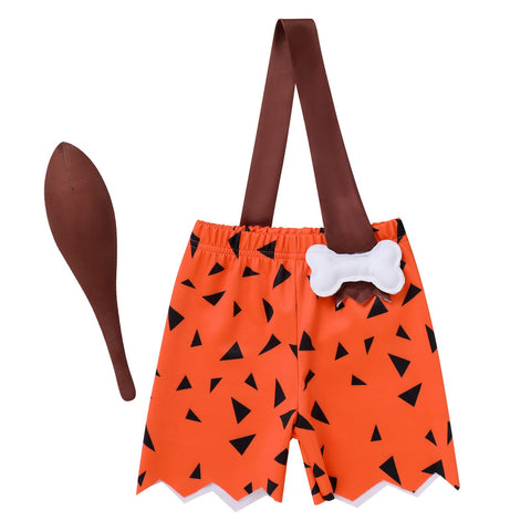 OBEEII Kids Baby Boys Girls The Flintstones BAMM-BAMM Costume Baby Toddler Fred Flintstone Costume Cosplay Photo Shoot Boy 5-6 Years
