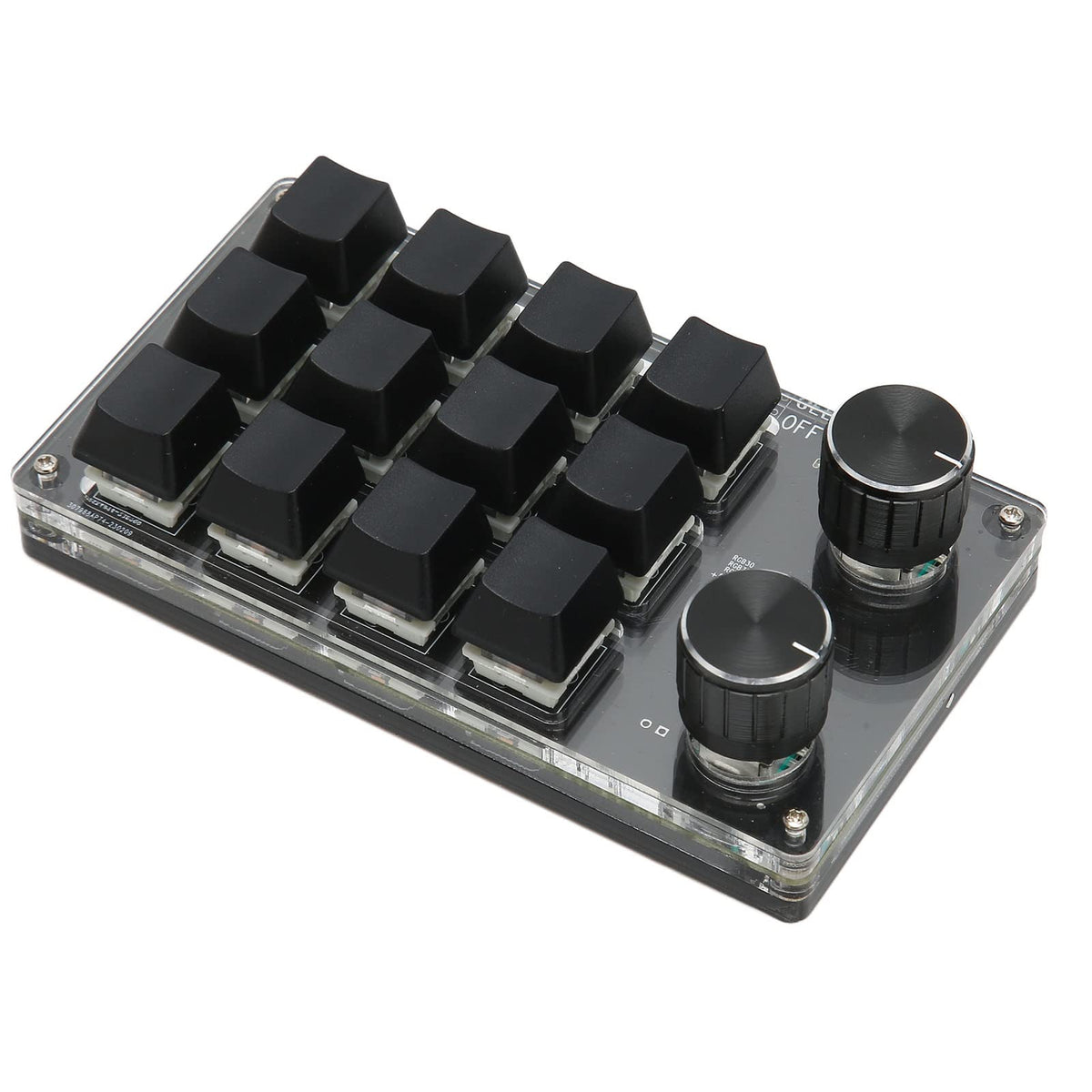 Haofy Programmable Mini Keypad, Blue Switch Wired USB Mini Mechanical Gaming Keyboard with Knob for PC