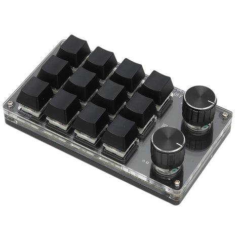 Haofy Programmable Mini Keypad, Blue Switch Wired USB Mini Mechanical Gaming Keyboard with Knob for PC