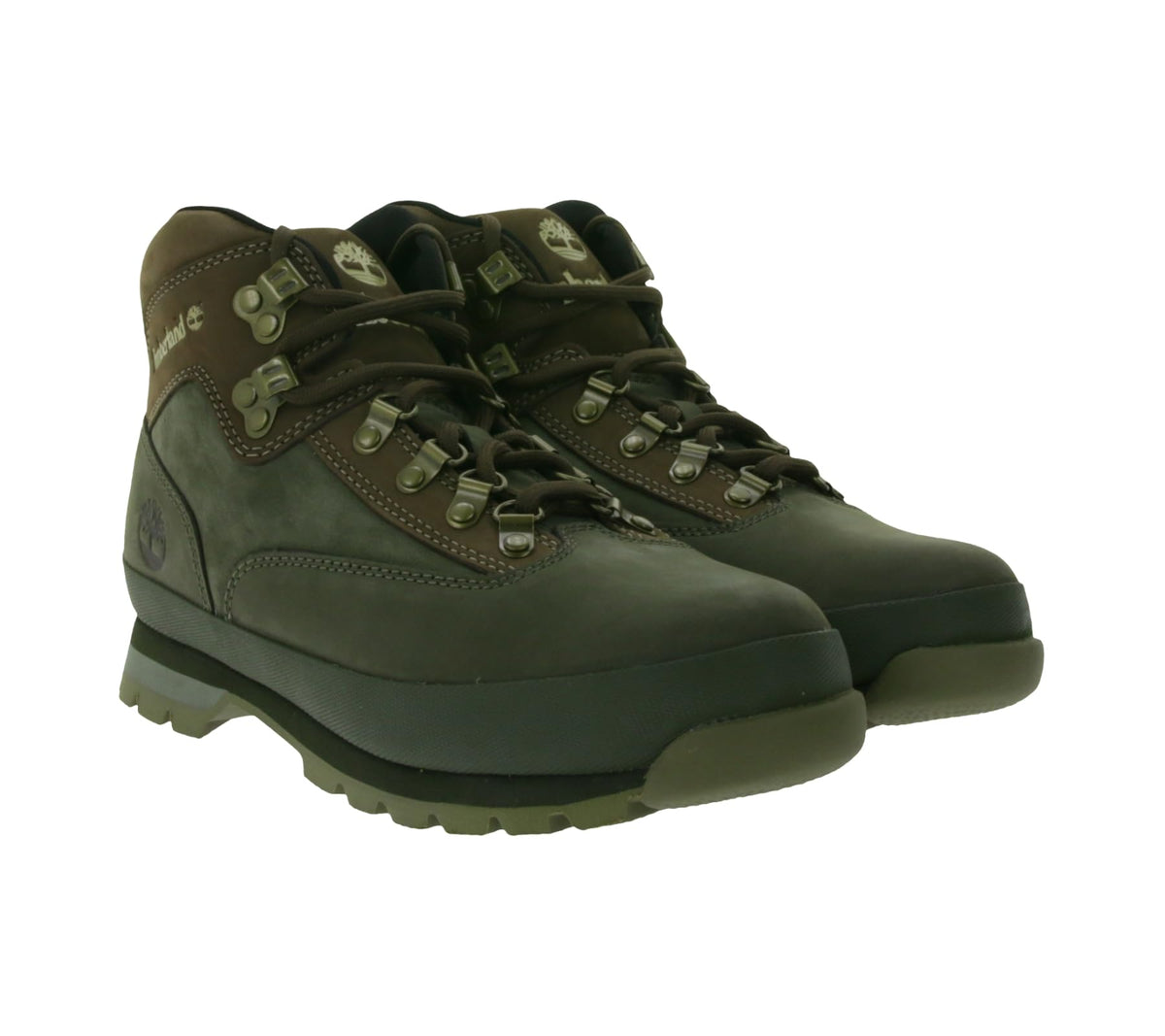 Timberland Men's Euro Hiker Leather Hiking Boot, Dark Green Nubuck, 11