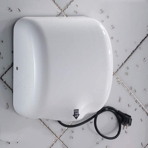 Hand Dryer, Automatic Induction Hand Dryer, Stainless Steel Hand Dryer, Bathroom/Toilet Hand Dryer, Commercial Electric Hand Dryer, 1200W,White