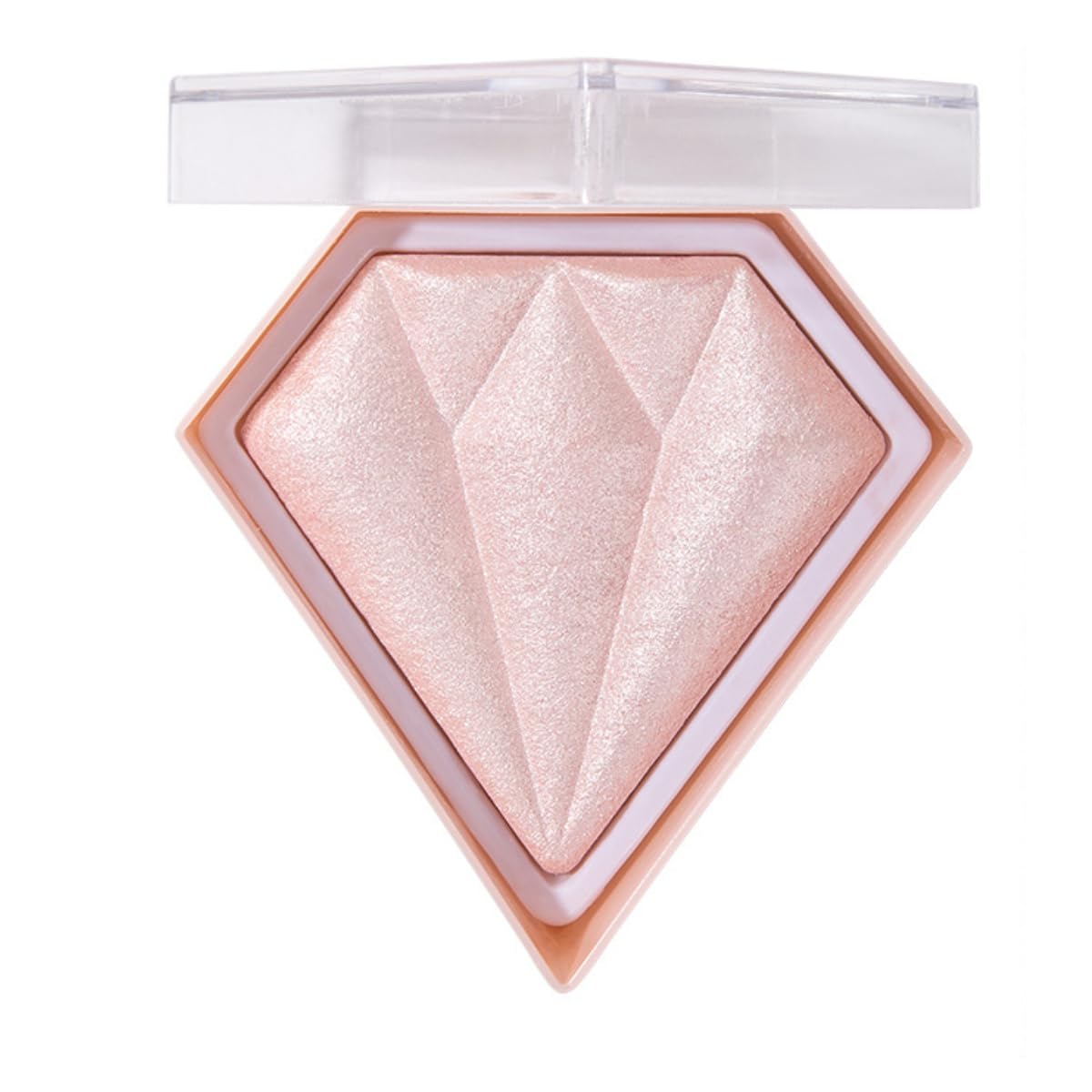 KARLOR Pink Highlighter Powder, Diamond Highlighter Palette Shimmer Face Highlighter Make up Pearl Glitter Blush with Shimmer Rose Highlight Glow Face?03#Light Pink?