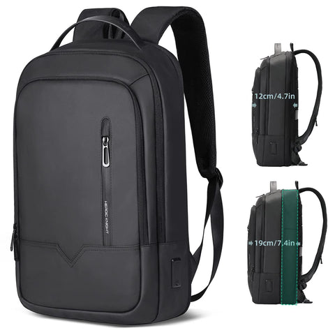 HEROIC KNIGHT Laptop Backpack 15.6 Inch Laptop Rucksack Waterproof Rucksack for Men Expandable School Bag Lightweight Travel Backpack with USB Charging Port for Men Women Office College Travel