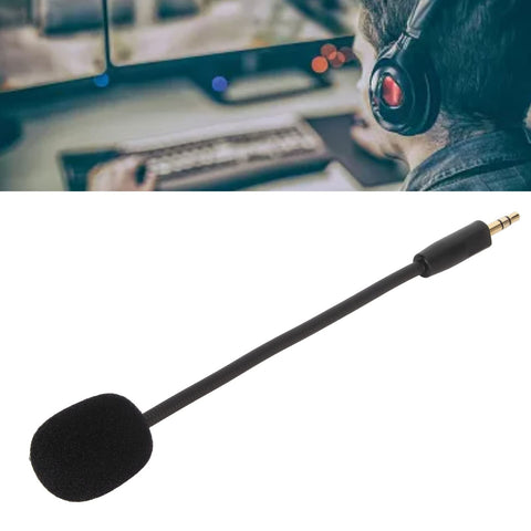 Haofy Game Microphone, Plug and Play Removable Mic Arm Omnidirectional Noise Reduction 20Hz-16KHz Flexible 3.5mm Microphone Replacement for Headsets