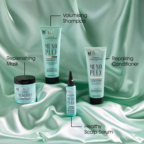 Charles Worthington MenoPlex Menopause Replenishing Mask, Deep Conditioner for Dull Dry Hair, Moisturising Hair Mask for Menopausal Hair, 150ml