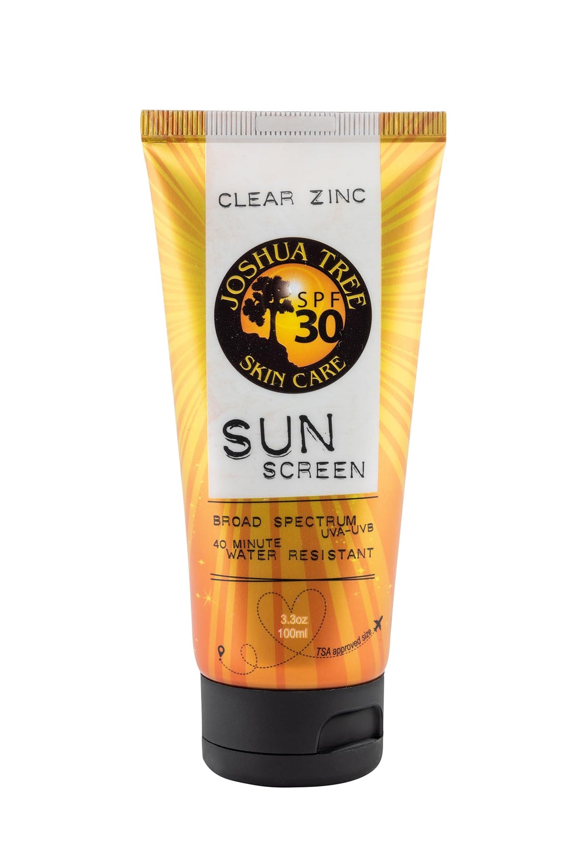Joshua Tree SPF 30 Natural Sun Screen Lotion with Clear Zinc and Aloe (3.3 oz.)