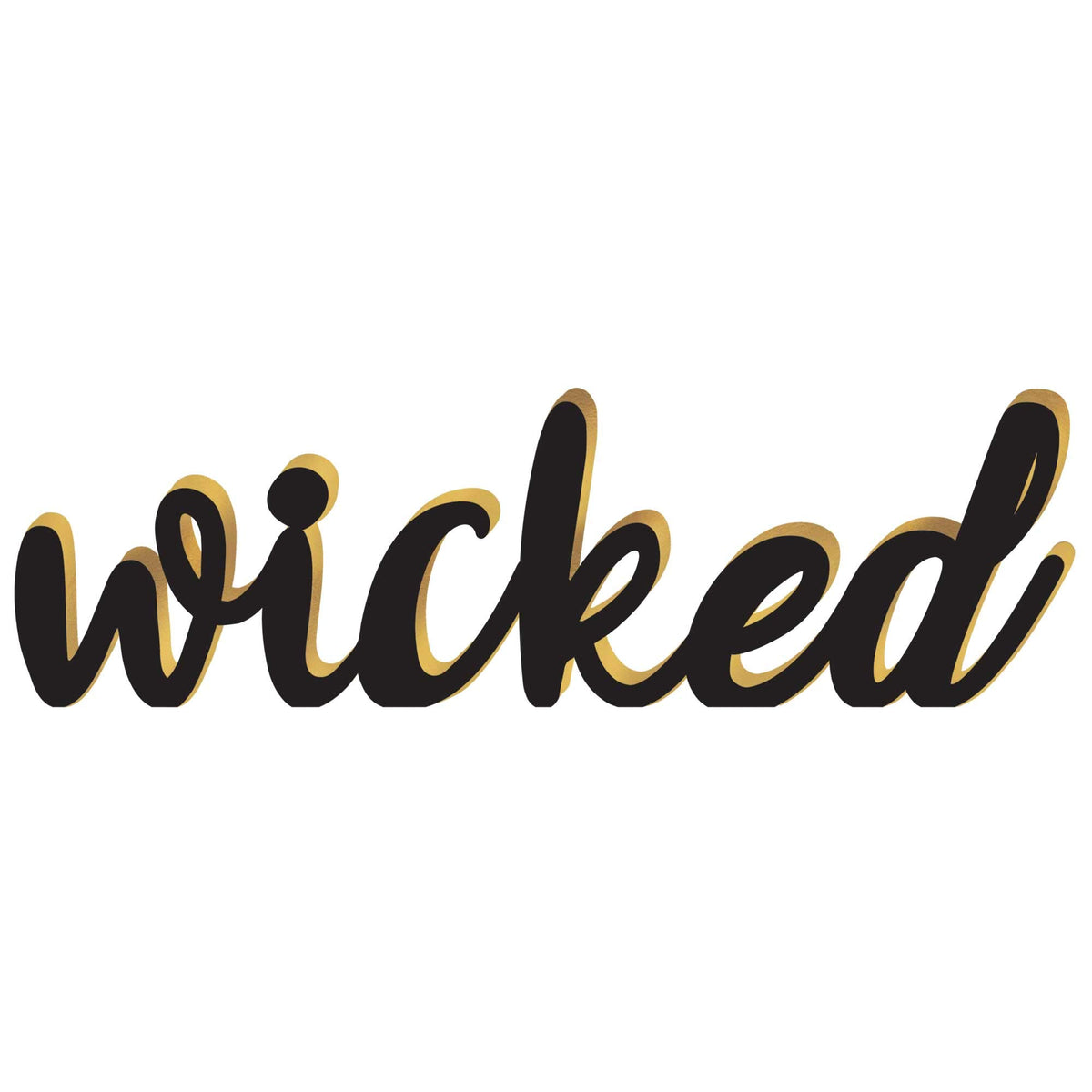 Wicked Block Letter Sign, Multicolor, 1ct