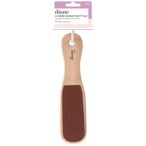 Diane 2-Sided Foot File - Smoother Feet and Callus Remover for Men and Women -Wood Handle - 10Ã¢â‚¬Â x 2 3/8Ã¢â‚¬Â - D932
