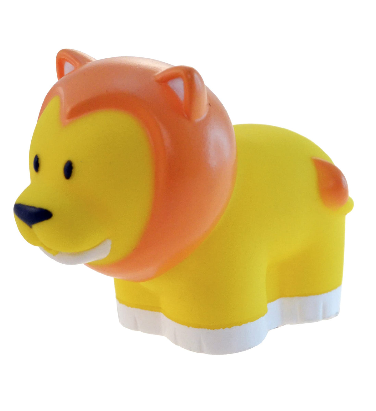 DolliBu Lion Bath Buddy Squirter - Floating Yellow Lion Rubber Bath Toy, Fun Water Squirting Bathtime Play for Toddlers, Cute Wild Life Zoo Animal Toy for The Bathtub, Beach, & Pool for Girls & Boys