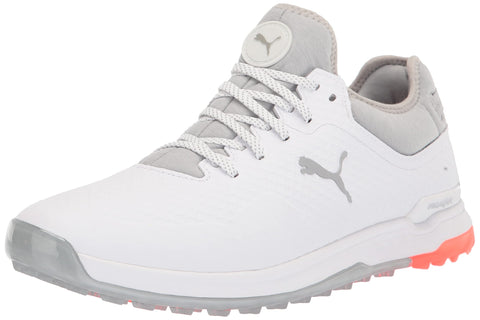 Puma Golf Men's Proadapt Alphacat Golf Shoe, Puma White/High-Rise, 7.5 Wide