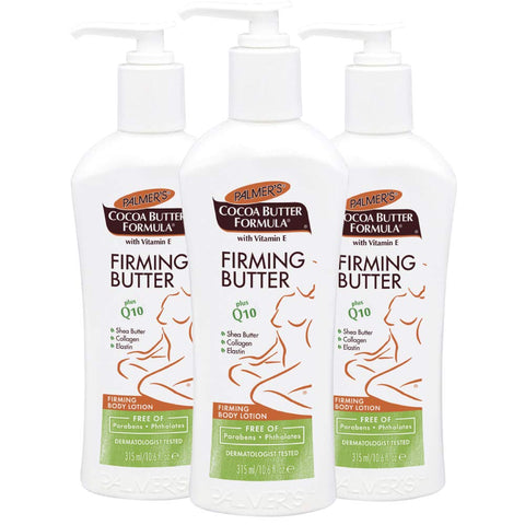 Palmer's Cocoa Butter Formula with Vitamin E + Q10 Firming Butter Body Lotion, 10.6 Ounces, (Pack of 3)