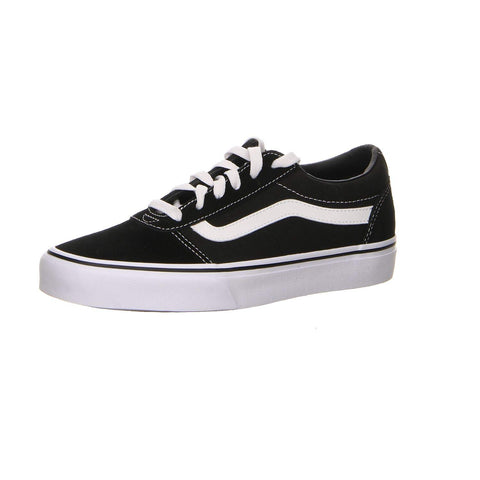 Vans Women's Ward Sneaker, Suede Canvas Black White, 4 UK