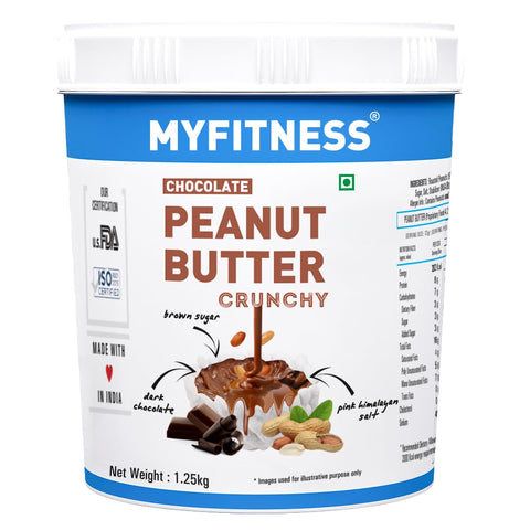 MYFITNESS Peanut Butter Chocolate Crunchy Non-GMO Gluten-free No Preservative All Natural Ingredient High Protein Made with American Recipe (44 Ounce)