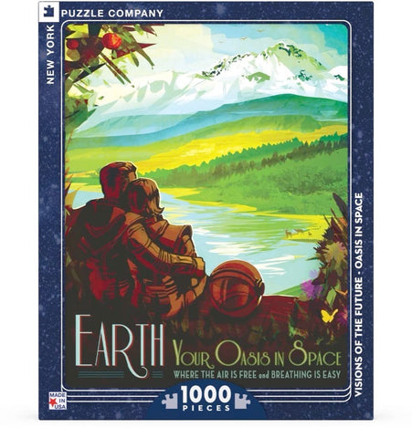 New York Puzzle Company - NASA Oasis in Space - 1000 Piece Challenging Jigsaw Puzzle for Adults by Joby Harris