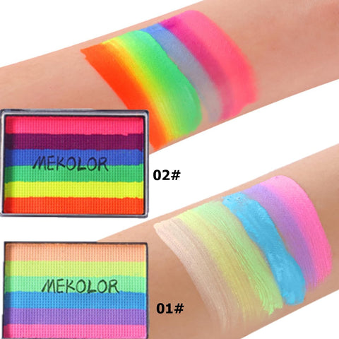 KARLOR Rainbow Face Paint, Make-Up Colours, Face Paint, Rainbow Face Paint, Body Painting, Water Soluble, Rainbow, Theatre Make-Up, Carnival, Colourful Body Colours, Quick Drying (25 g, 02#)
