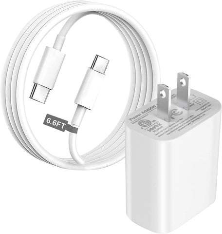 iPhone 15 Charger, iPad Pro Fast Charger with 6.6ft USB C Cable, 20W USB C Charger for iPhone 15/15 Pro/Pro Max/Plus, iPad Pro 12.9/11 inch, iPad Air 5th/4th Gen 10.9 inch, iPad 10th Generation/Mini 6
