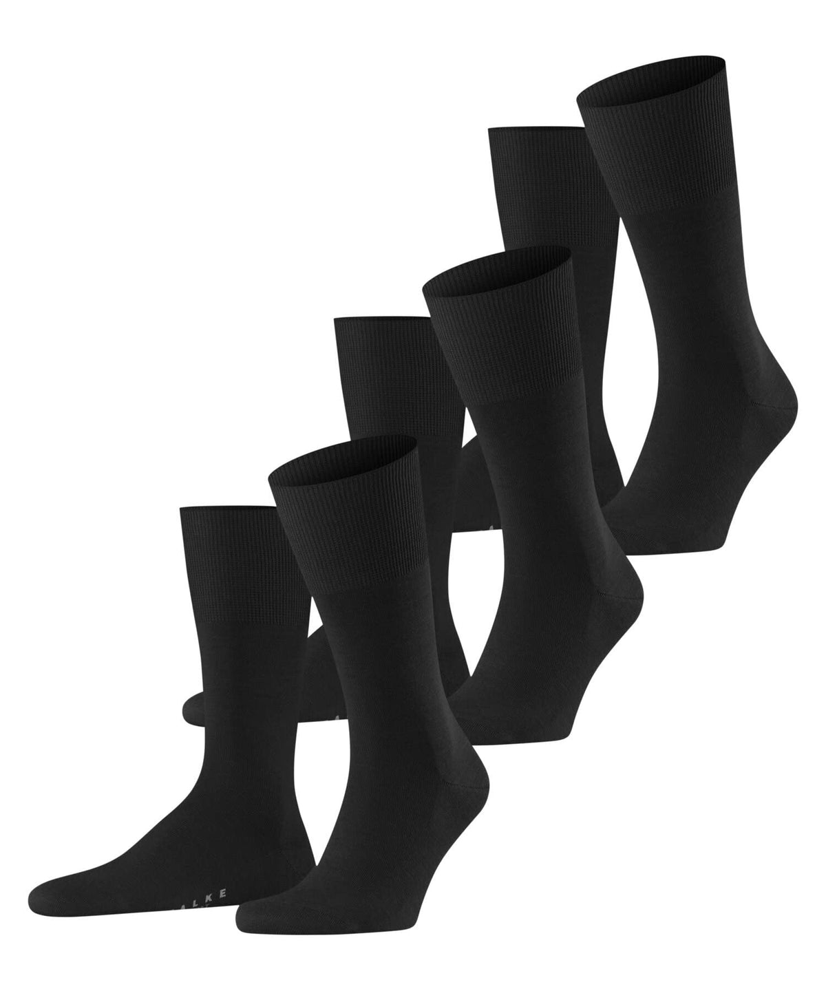 FALKE Men's Airport 3-Pack M SO, Black (Black 3000), 8-9
