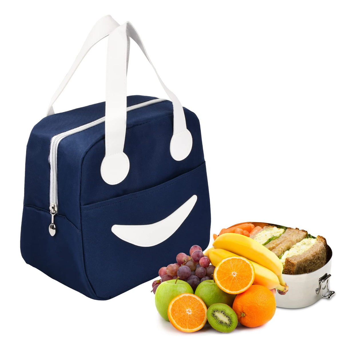 Dokeno Small Cool Bag, Mini Cooler Bag with Insulated Aluminium Foil, Lunch Bag, Insulated Bag, Portable Cooler Bag, Small, Lunch Bag, for Men, Women, Children, School, Office, Picnic
