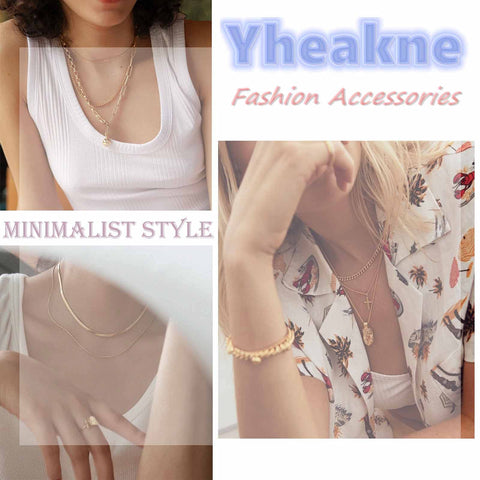 Yheakne Vintage Tiny Teardrop Crystal Necklace Choker Gold Rhinestone Dot Pendant Necklace Chain Water Drop Choker Necklace Minimalism Necklace Chain Jewelry for Women and Girls